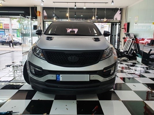 스포티지 R 트랙스 범퍼 이식 구미뿡카/구미튜닝/구미랩핑 / 구미 봉곡남로