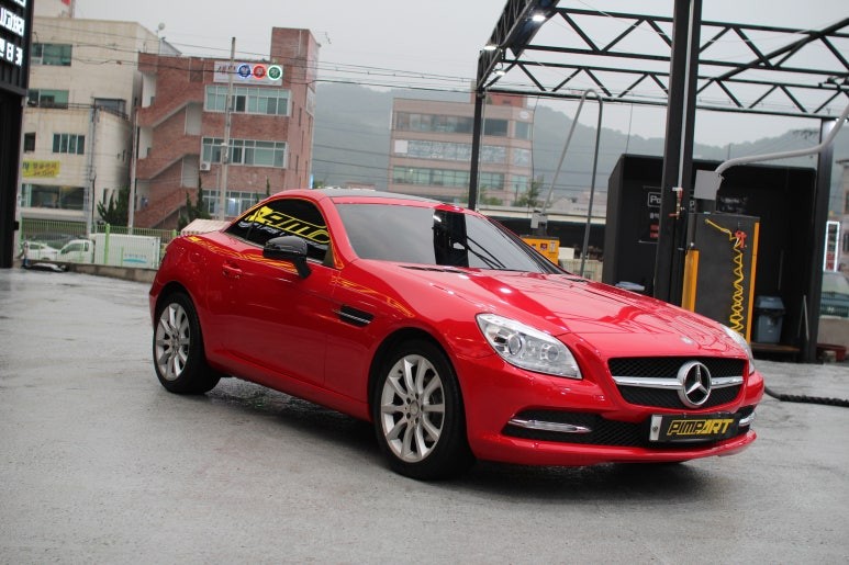 [구미 전체랩핑] [핌프아트] 벤츠 SLK 350 AMG Avery(에이버리) - 유광 카마인레드 전체랩핑 / 구미시 인의동