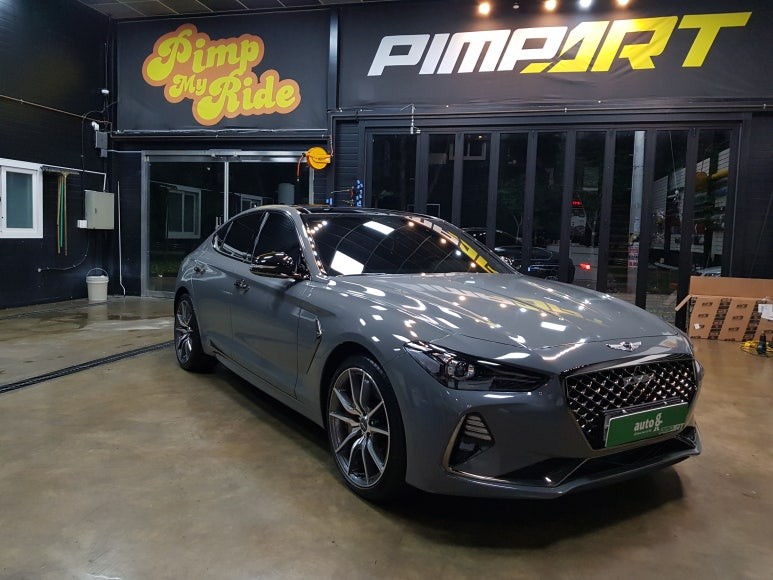 구미전체랩핑/제네시스 G70 나르도그레이 전체랩핑 드레스업~!! 시멘트랩핑/구미랩핑 / 구미시 인의동