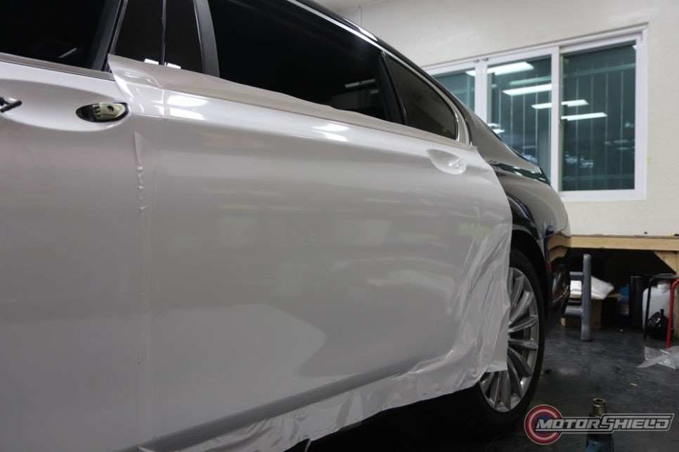 BMW 730LD 유광 화이트 전체랩핑 시공기 / 대전 유성