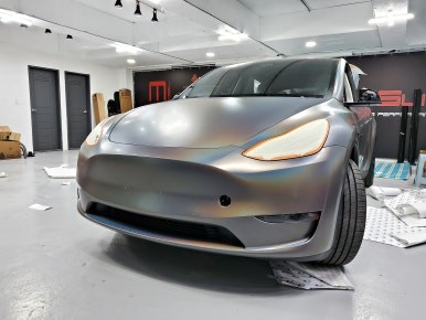 자동차랩핑의 장점과 단점! 김해 테슬라 모델Y 전체랩핑 시공과정 총정리~ / 부산 해운대구