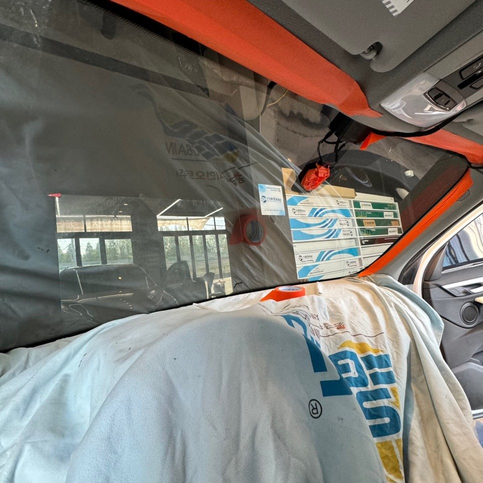 안산썬팅 블락포디 스카이블루 BMW 3시리즈 전체 재시공