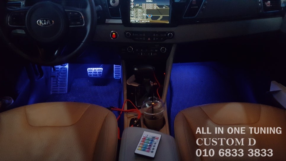 기아 니로 - 색상 변환이 가능한 RGB LED풋등 실내 무드등 / 하이브리드 동호회 / 인천 남동구