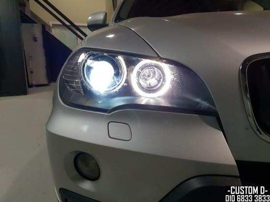 BMW X5 헤드라이트 HID벌브 광량업! , LED링마커 6000K 엔젤아이 튜닝! 규격H8 전기형 후기형 X3 X4 X6 D1S 8000K / 인천 남동구