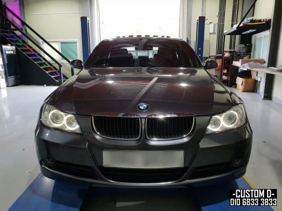 BMW E90 328i LED링마커(엔젤아이) 320D HID D1S 6000K 벌브 교체! / 인천 남동구