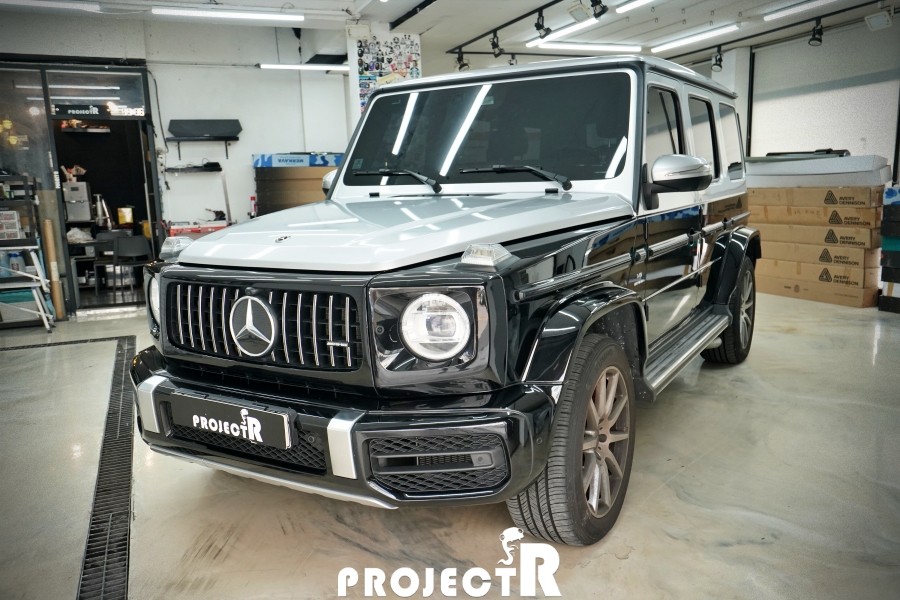 벤츠 지바겐 G63 AMG 에이버리 유광 실버 메탈릭 투톤 랩핑 by 부천상동 랩핑 프로젝트알 / 부천 원미구 상동