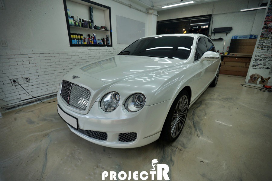 벤틀리 플라잉 스퍼 전체 랩핑, 에이버리 유광 화이트 펄 자동차 래핑, 부천 프로젝트알 / 부천 원미구 상동