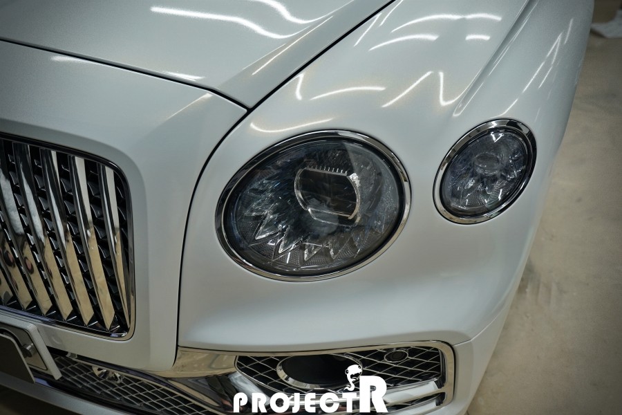 벤틀리 플라잉스퍼 화이트골드 스파클 전체 랩핑 시공 / 부천 프로젝트알 / 부천 원미구 상동