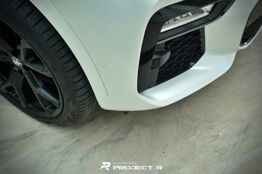 BMW X6 전체 랩핑, 에이버리 사틴 화이트펄 시공, 부천랩핑 프로젝트알 / 부천 원미구 상동