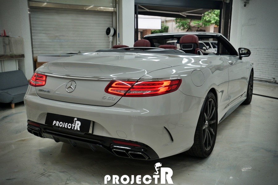 벤츠 S63 AMG 카브리올레 전체 랩핑, 에이버리 그레이 자동차 래핑 by 부천 프로젝트알 / 부천 원미구 상동