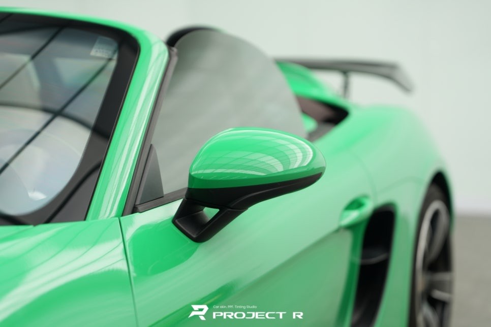 포르쉐 718 박스터 GTS 전체 랩핑, 3M2080 유광 켈리 그린 부천랩핑 프로젝트알 / 부천 원미구 상동