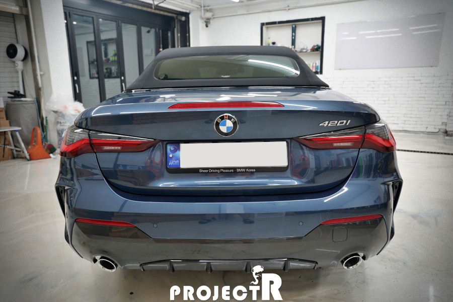 BMW 4시리즈 420i 컨버터블 글라스틴트 선셋 열차단 썬팅(윈도틴팅), 소프트탑 발수코팅, 생활보호 PPF by 부천 프로젝트R