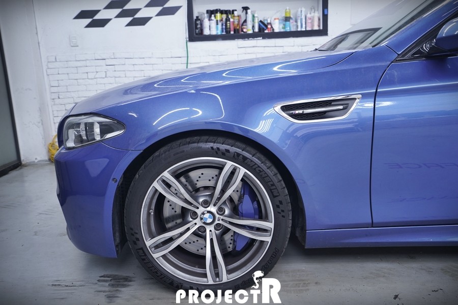 BMW M5 크롬 죽이기 부분 포인트 랩핑, 부천 상동 자동차 래핑 전문 프로젝트R