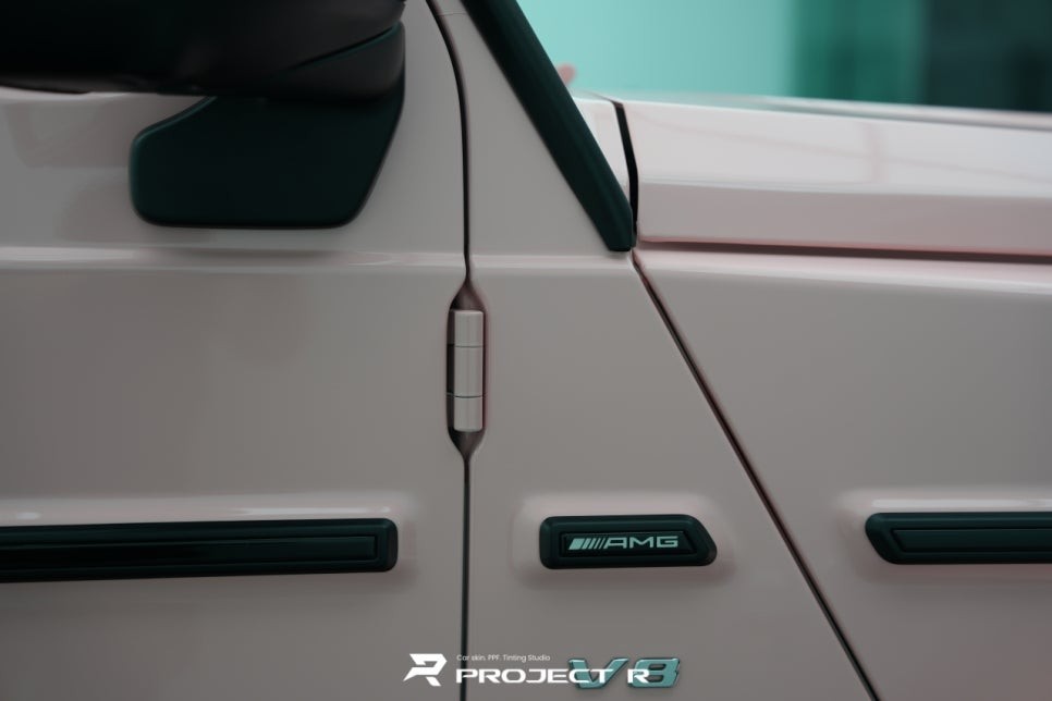 벤츠 지바겐 G63 AMG 부천 고광택 전체 랩핑, 비닐프로그 루즈 핑크 재시공