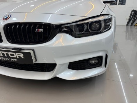 bmw 420d 전주랩핑 화이트펄로 변신 완료