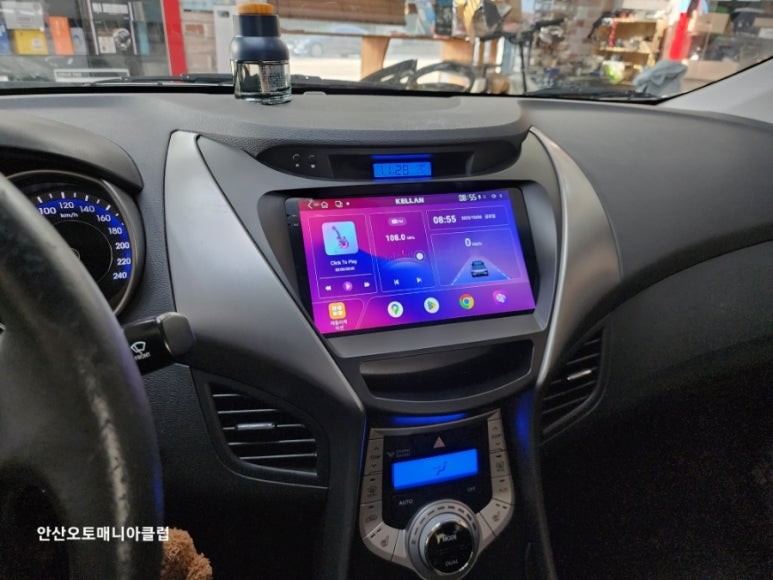 12년식 아반떼MD 순정느낌  9인치 안드로이드올인원 설치하니 신세계가 따로없네ㅋ