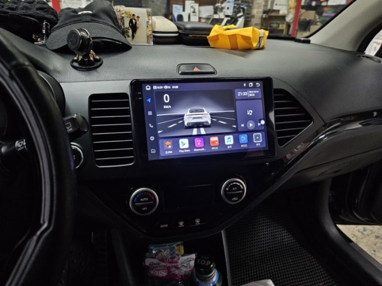 올뉴모닝 고장난 순정네비게이션 수리하러 방문한 안산 오토매니아 합리적인 안드로이드올인원 추천 시공!