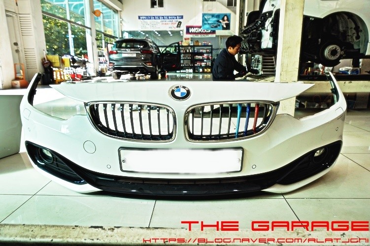 대전M바디킷 대전BMW바디킷 대전아우디바디킷 대전벤츠바디킷 - BMW 4시리즈 420d M4바디킷 + 아크라포빅 듀얼팁 장착작업 인스톨 / 대전 유성 화암동