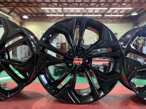 덕소 싼타페 19인치 분체 유광블랙 작업 / 남양주, 강동, 하남, 송파