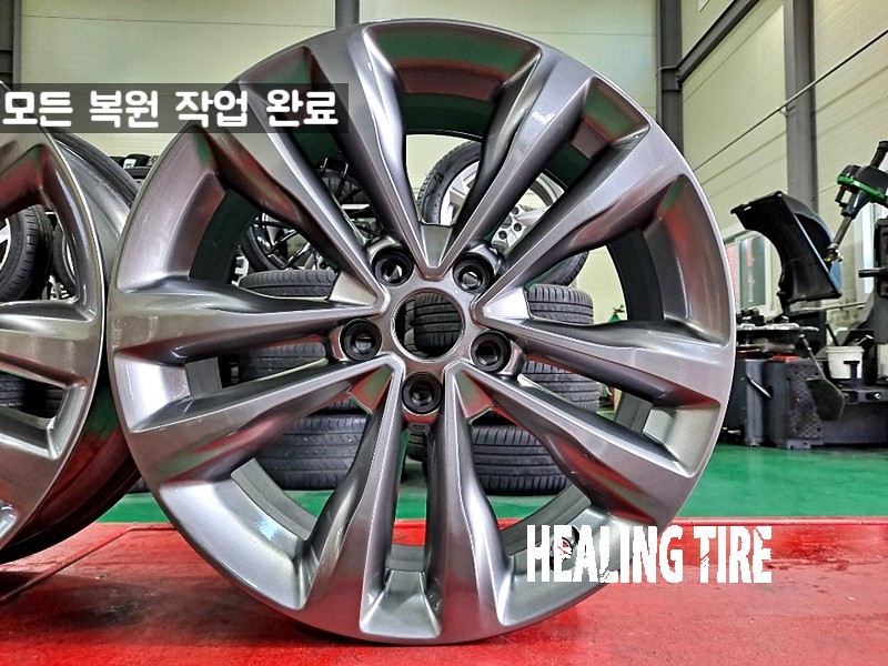 싼타페 18인치 순정휠 주차기스 휠 복원 후기~! 남양주휠복원 구리타이어 남양주타이어 의정부타이어 휠복원 휠수리 다산동타이어 / 남양주, 강동, 하남, 송파