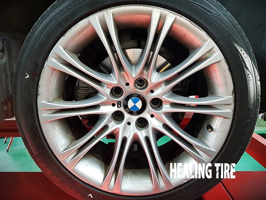 bmw e60 18인치 휠 도색 후기~! 구리타이어 남양주타이어 의정부타이어 휠복원 휠수리 다산동타이어