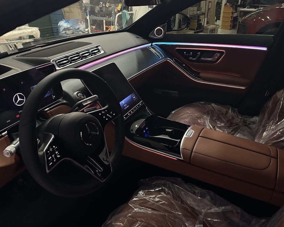 벤츠 W223 S500 액티브 엠비언트와 4D 부메스터 전동트위터로 실내 업글! / 전북 전주, 광주, 김제