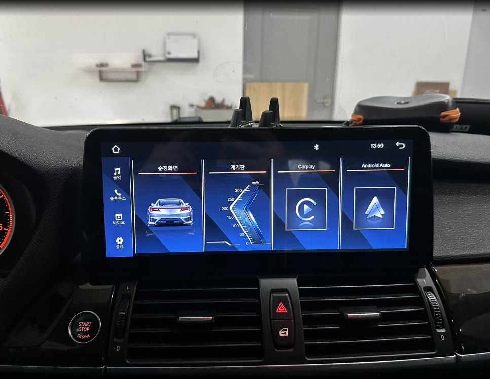 BMW E71 X6 12.3 안드로이드올인원 이지가드 원터치 시동 가능! / 전북 전주, 광주, 김제