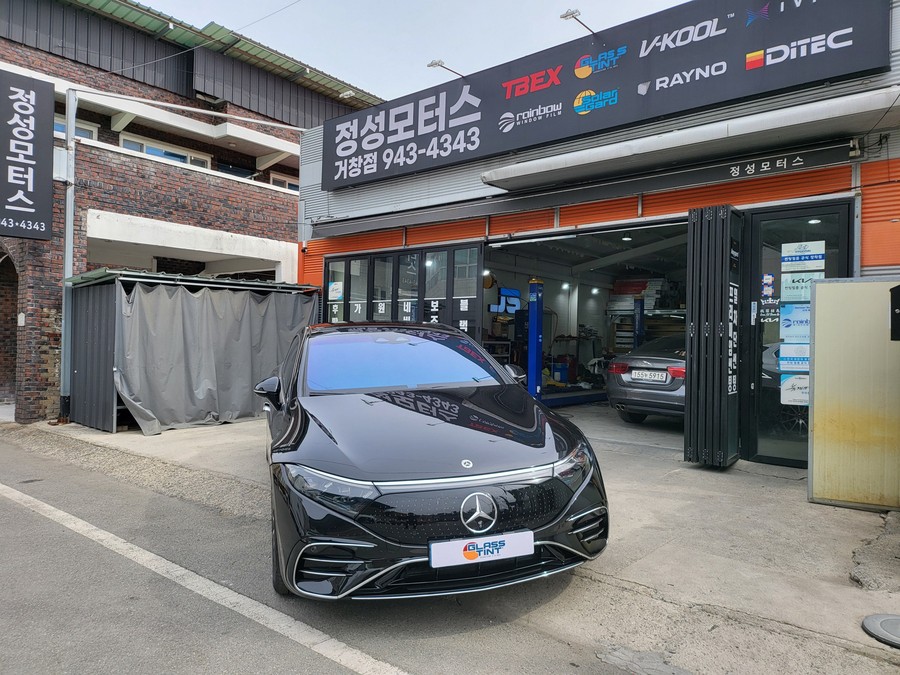 거창 벤츠 EQS450 세단 모델 신차 썬팅 글라스틴트 바흐~!