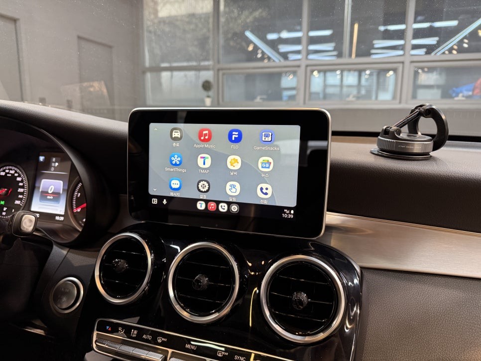 벤츠 GLC220d 쿠페 카플레이 터치, 안드로이드오토 터치!! T맵, 카카오내비, 네이버지도 모두 사용!