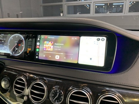 2016 벤츠 전기형 W222 S350d 카플레이 터치! 안드로이드오토 터치! AI 박스 카링킷 프로3 터치 연결!