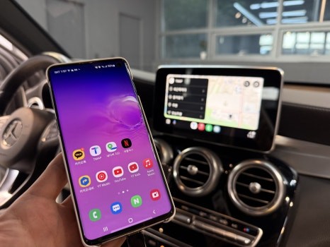 벤츠 GLC220d 애플 카플레이 터치, 구글 안드로이드오토 터치! (무선 카플레이, 무선 안드로이드오토)