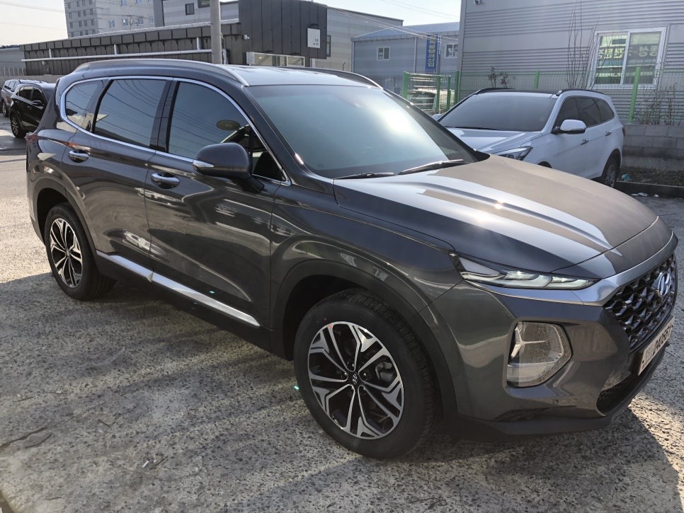 울산 싼타페TM 레인보우 썬팅 블랙박스 시공팀 by 사운드매니아 / 울산 진장동