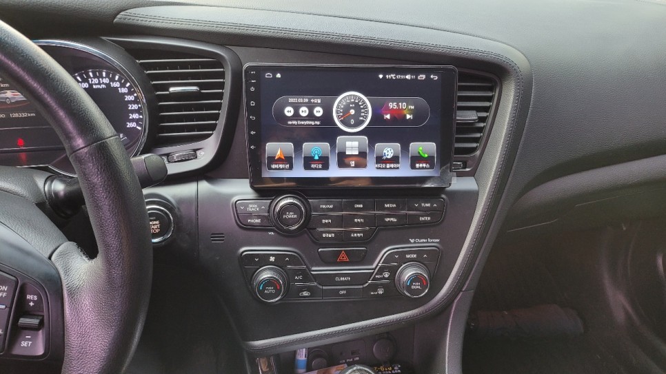 k5 정품네비 고장으로 안드로이드 올인원 네비매립