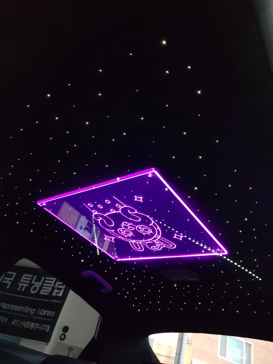 파이버테리어 : 올뉴k5 광주택시 천장은하수 캐릭터무드등!! / 광주 북구