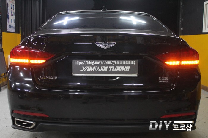 제네시스 DH G80 스포츠테일램프 무빙턴시그널 LED 시공 (아우디턴시그널) LED깜빡이 / 대구 남산동