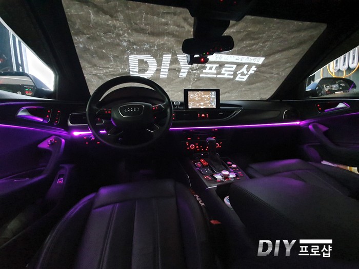 아우디 A6 엠비언트 라이트 무드등 시공 RGB 가변 히든 순정 엠비언트 DIY 프로샵 / 대구 남산동