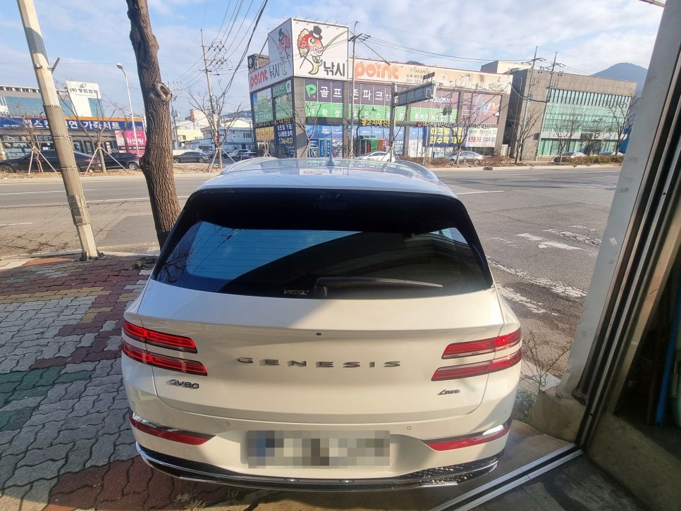 제네시스 GV80 브이쿨K 열차단반사필름 부산 모터케어 시공 / 부산 사상구