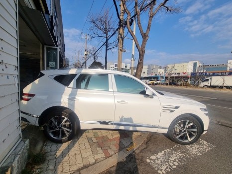 제네시스 GV80 브이쿨K 열차단반사필름 부산 모터케어 시공 / 부산 사상구