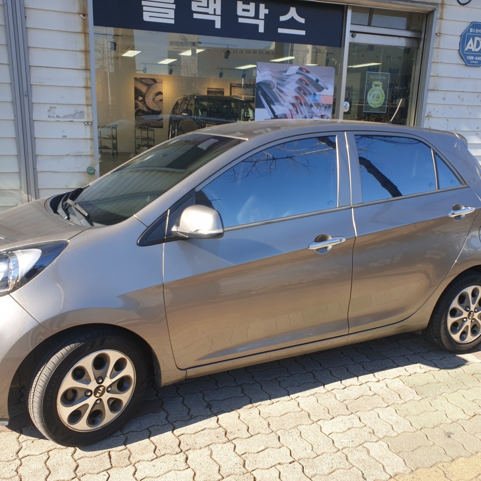 올뉴모닝 기존썬팅 제거후 브이쿨썬팅으로 재시공 / 부산 사상구