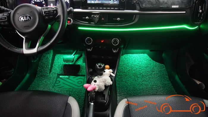 <광주 전방 센서>올 뉴 모닝 전방 센서 시공 + 대시보드 앰비언트 + 애프터 블로우 시공 + 트렁크 식빵 등