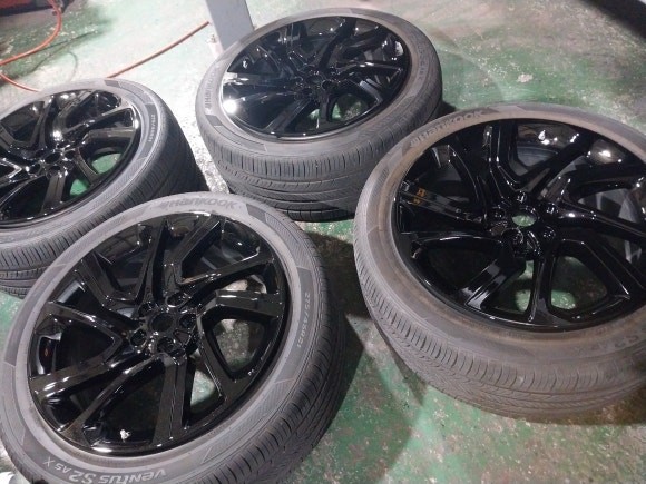 #휠 랜지로버 21인치 순정휠 대구휠복원 (블랙유광과 캘리퍼 노랑도색) - S WHEEL. / 대구 북구 태전동