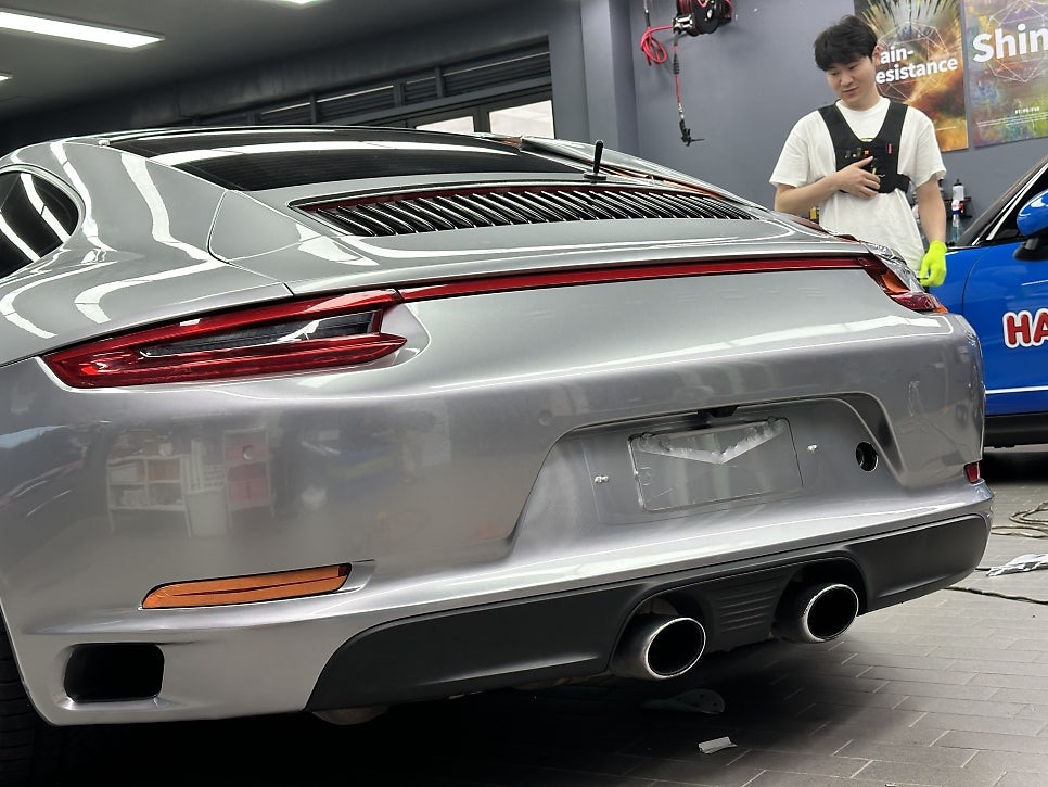 수원랩핑_포르쉐 911 gt실버 랩핑 / 수원시 영통구 매탄동