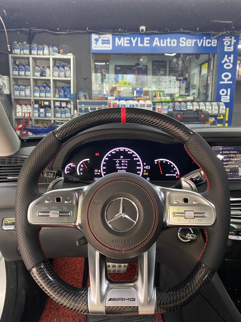 벤츠 w216 cl63amg 신형핸들교체.신형컨버젼