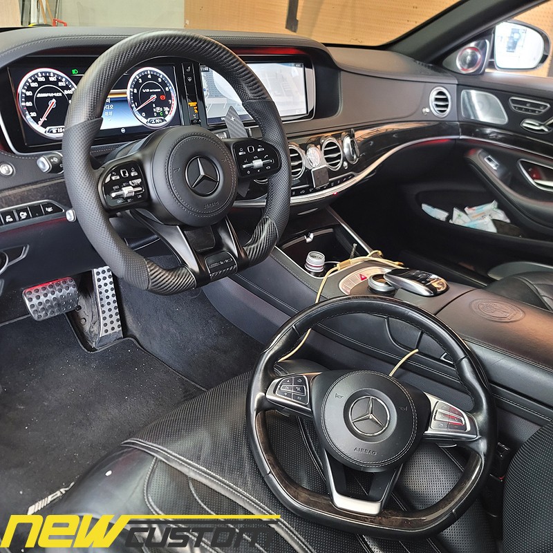 [올인게러지] 벤츠w222 s클래스 s63amg ,벤츠신형핸들, 후기형개조 amg핸들,신형amg핸들,페이스리프트