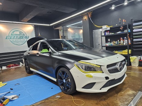벤츠 CLA 220 고양 일산 고양시 원흥 도래울 삼송 지축 향동 행신동 식사동 전체랩핑+창문틀 크롬죽이기