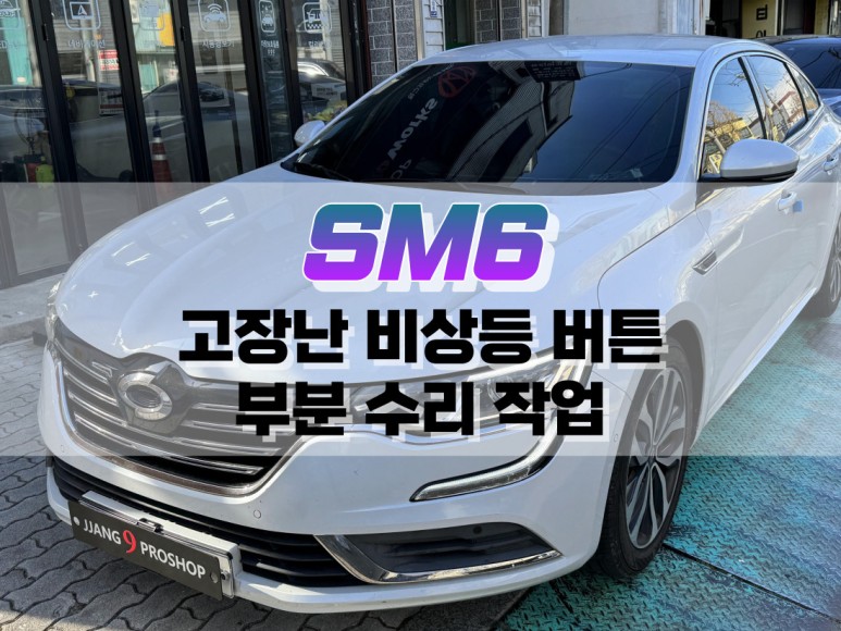 대구 SM6 고장 난 비상등 버튼 부분 수리 작업 / S-Link 판넬 교체 없이 부분 수리 / 대구 북구, 구미, 경산