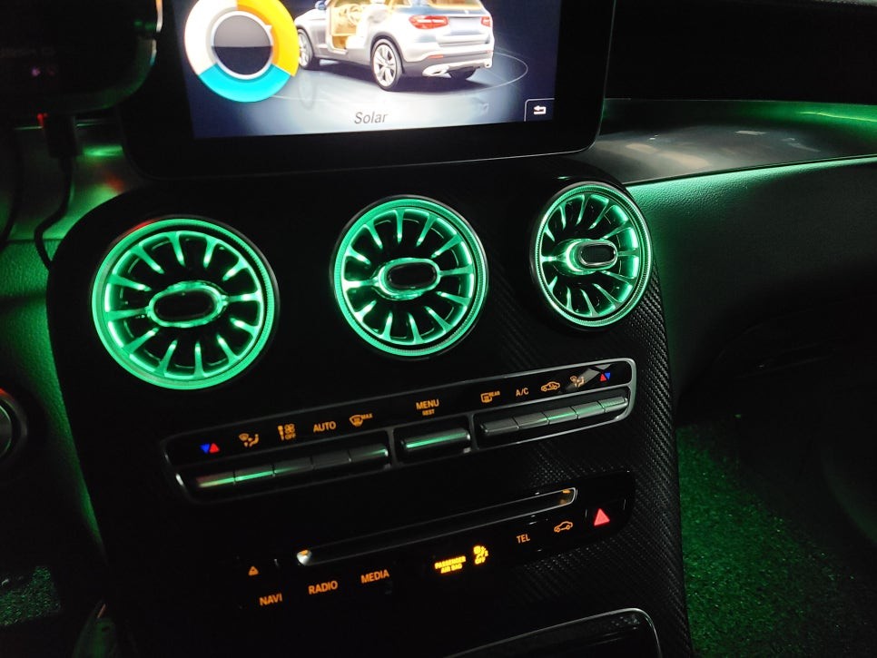 구형 벤츠GLC도 가능?! 순정조절 64색엠비언트라이트, 송풍구엠비언트 시공기 / 인천 서구