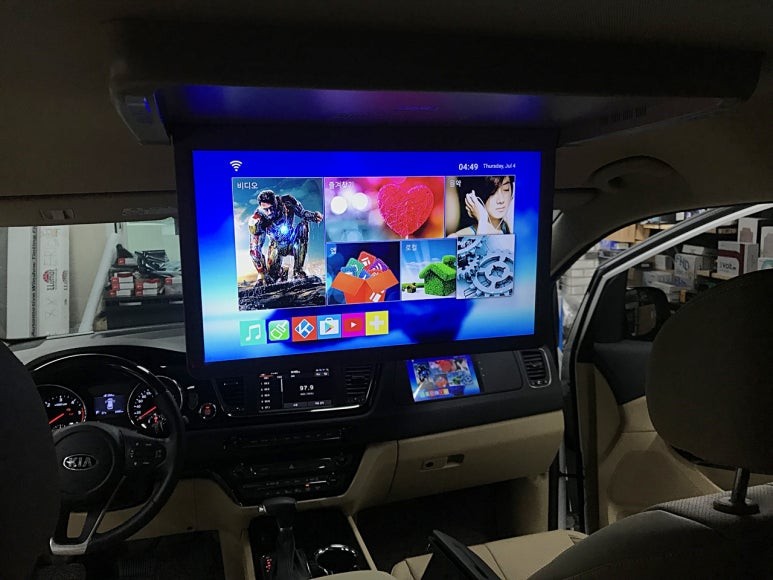 올뉴카니발 안드로이드 천정모니터 장착하기 [경주포항 토탈 카 솔루션 FM1] / 경주시 소금강로