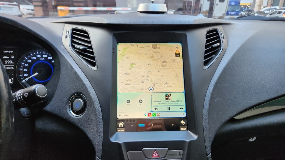 현대 그랜저 HG 테슬라 타입 올인원 룸미러 하이패스 아이나비 블랙박스 장착 / 인천, 부평, 부천