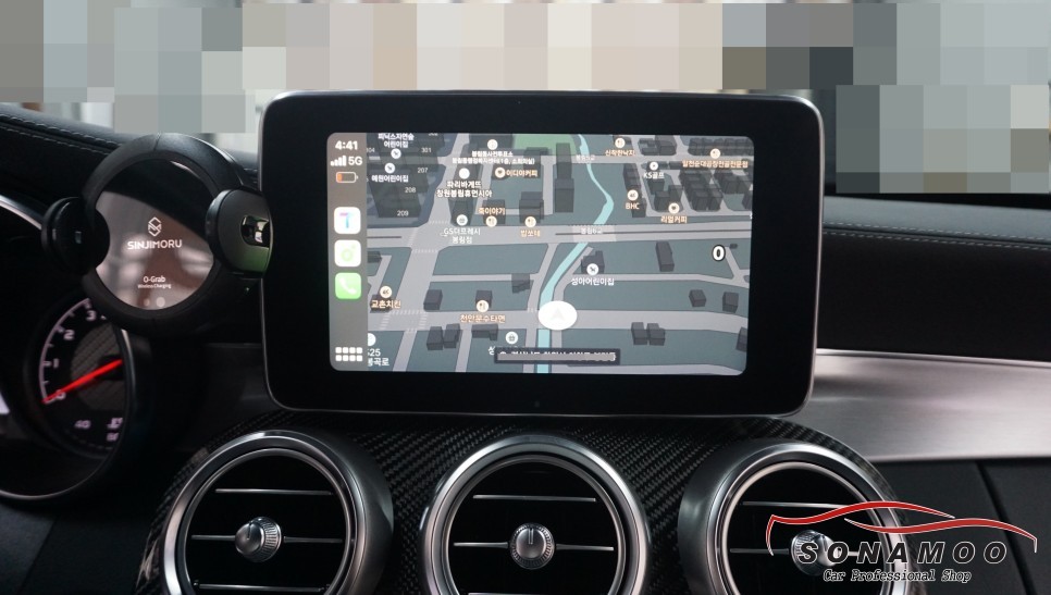 벤츠 c클래스 w205 카플레이&안드로이드 오토 장착 / 인천, 부평, 부천